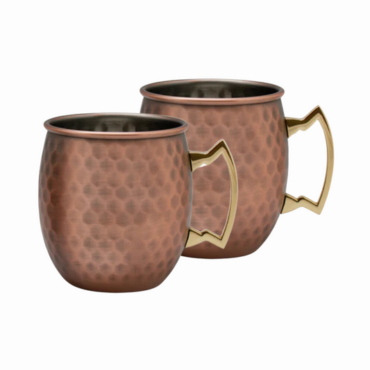 Kit 2 Mug Cobre Martillado