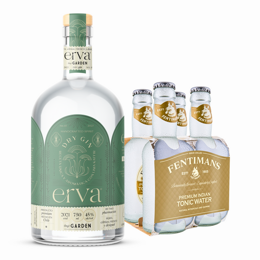 PROMO Gin Erva 750 ml + 4x Fentimans Premium Indian Tonic Water 200 ml