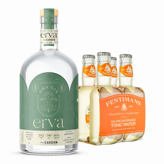 PROMO Gin Erva 750 ml + 4x Fentimans Valencian Orange Tonic Water 200 ml