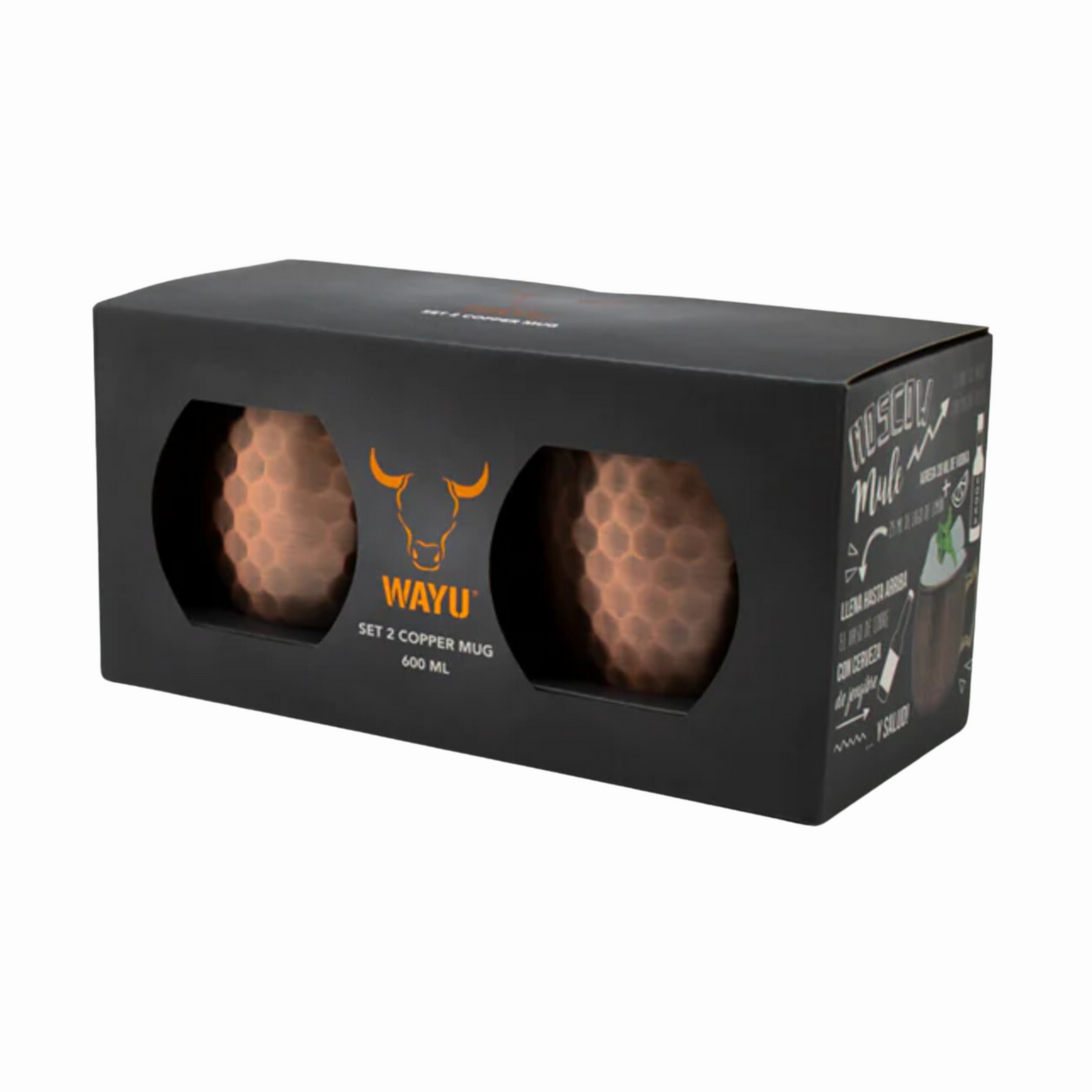 Kit 2 Mug Cobre Martillado