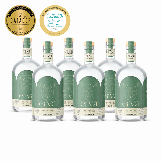 Gin Erva Botella 750 ml x 6 unidades