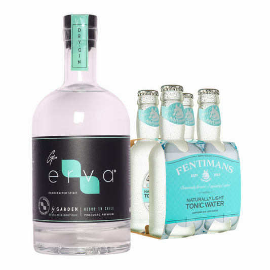 PROMO Gin Erva 700 ml + 4x Fentimans Naturally Light Tonic Water 200 ml